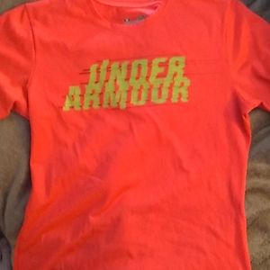 Under Armour, Neon Pink, T-Shirt, Size Small